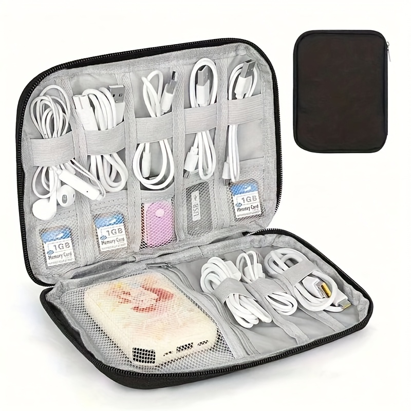 Tech Accessories Travel Case - 1개 여행용 케이블 정리 케이스, 케이블,