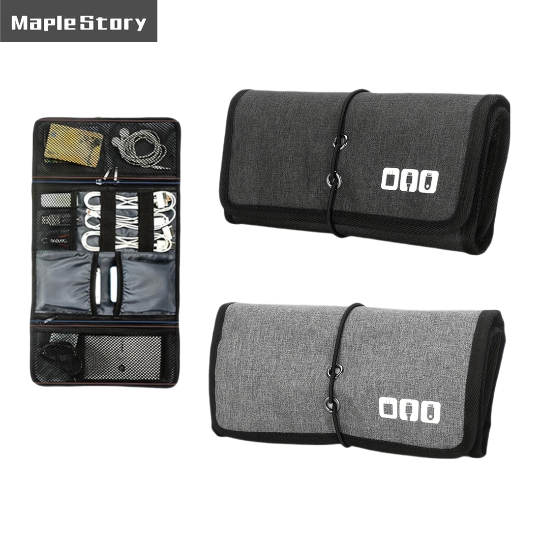 Tech Accessories Travel Case - 여행용 케이블 보관 가방, 전자제품 정리용