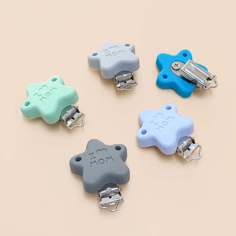 Unique Tech Accessories - 10개 실리콘 고무젖꼭지 체인 클립 DIY