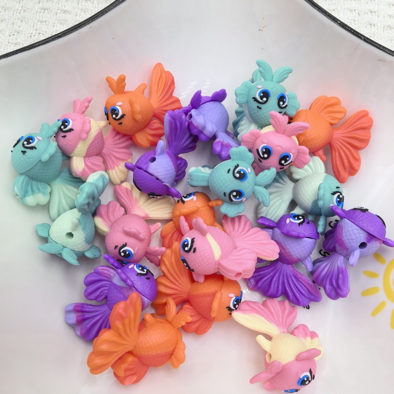 20Pcs 3D 실리콘 비즈 식품 등급 만화 포컬 비즈 - Unique Tech Accessories 리뷰 및 가격