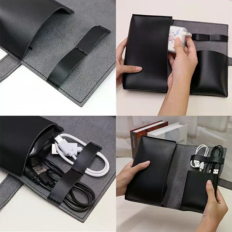 1개 PU 가죽 다중 수납 정리함-케이블, 충전기, 펜 - Tech Accessories Travel Case 리뷰 및 가격