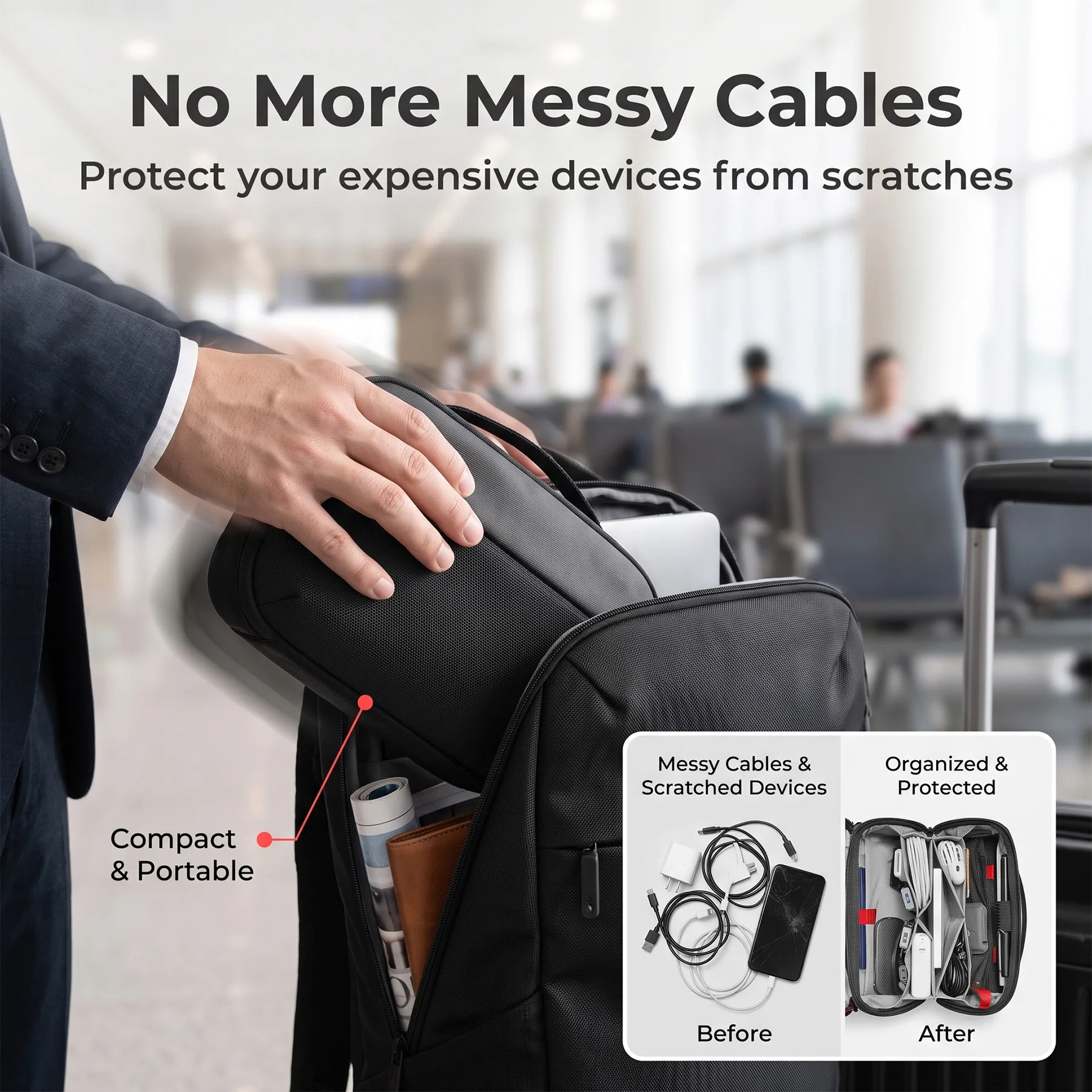 여행용 테크 오거나이저 파우치, 방수 다용도 전자제품  - Tech Accessories Travel Case 리뷰 및 가격