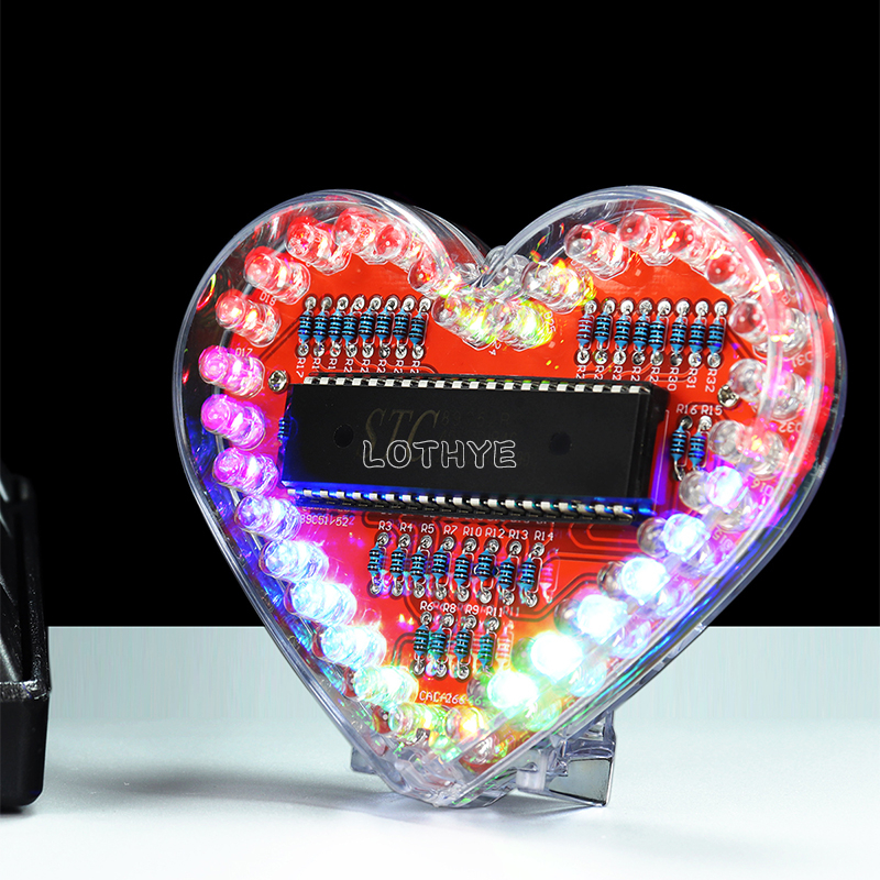 RGB 다채로운 흐르는 물 빛 하트 모양 DIY 납땜  - Unique Tech Accessories 리뷰 및 가격