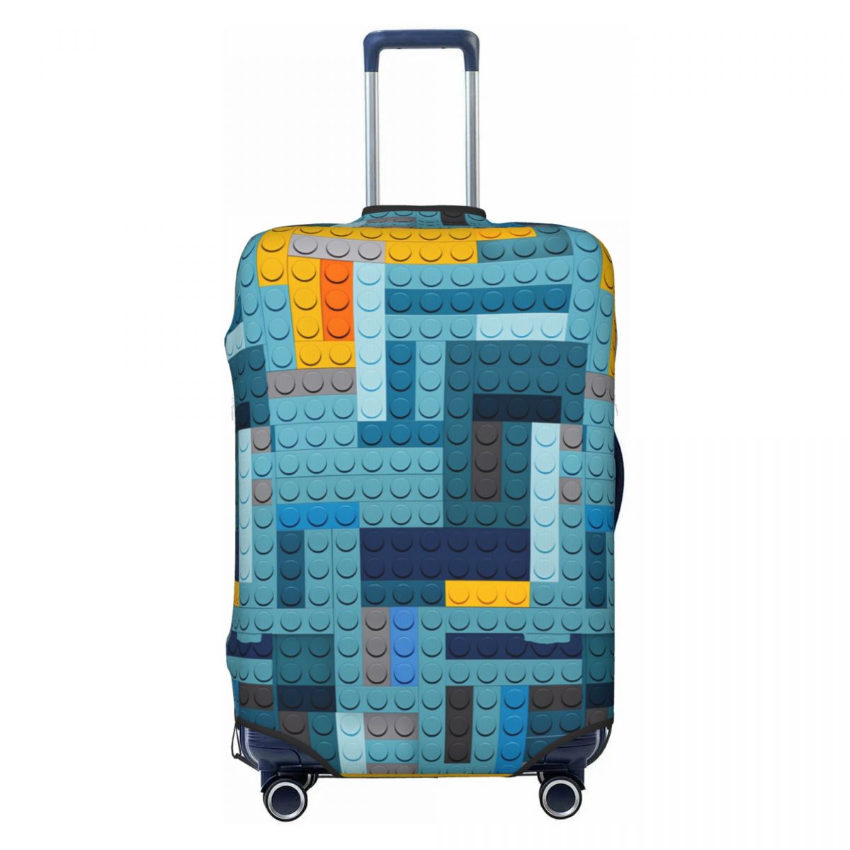 블루 테크 픽셀 빌딩 블록스 텍스처 여행 가방 커버 비 - Tech Accessories Travel Case 리뷰 및 가격
